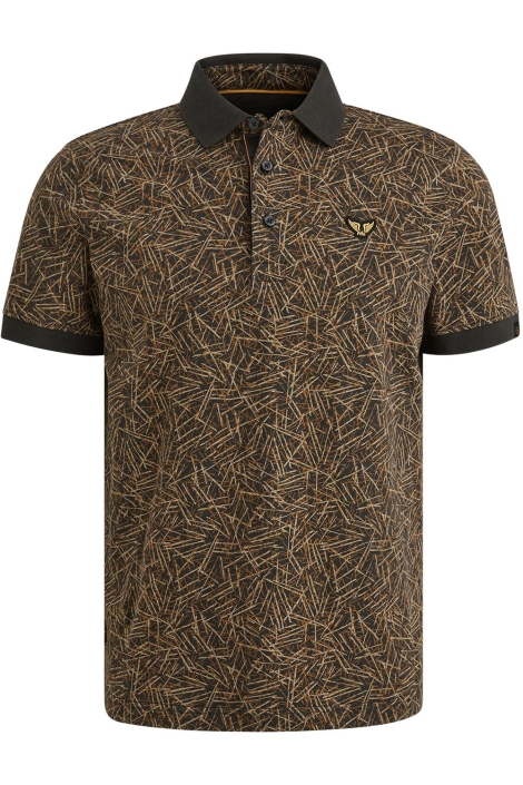 PME legend short sleeve polo slub jersey aop